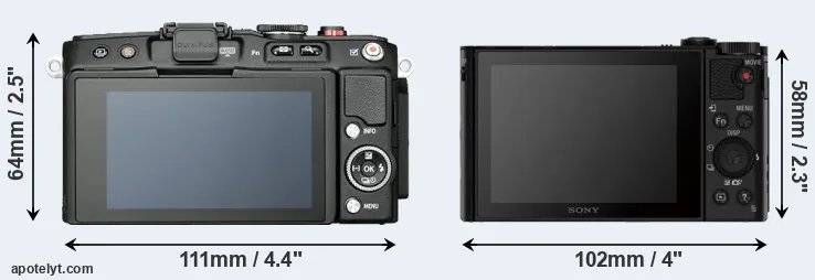 Comparison E-PL6 or HX80 rear