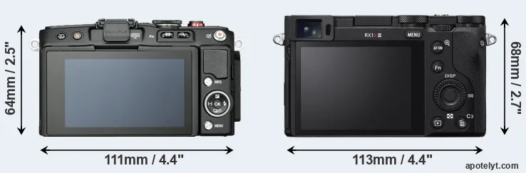Comparison E-PL6 or RX1R III rear