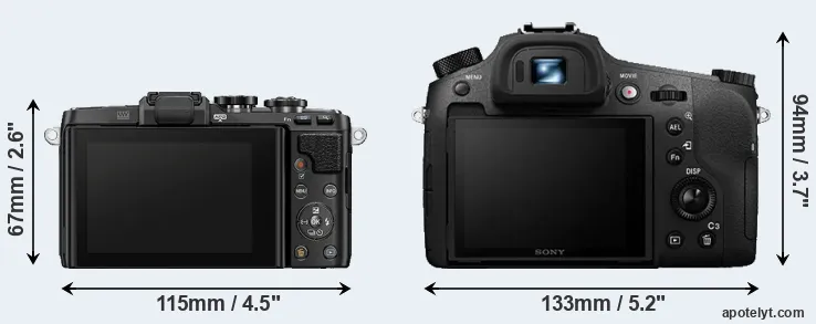 Comparison E-PL7 or RX10 III rear