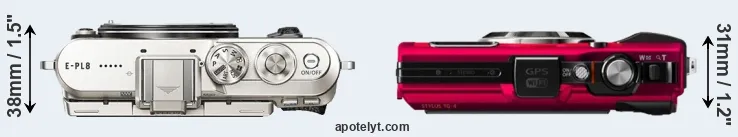 Compare E-PL8 versus TG-4 top