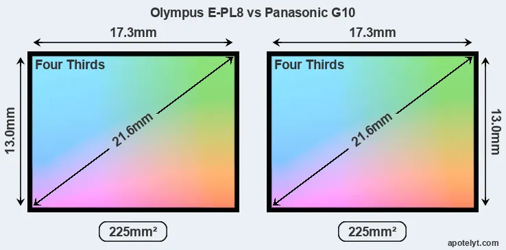 Olympus E-PL8 and Panasonic G10 sensor measures