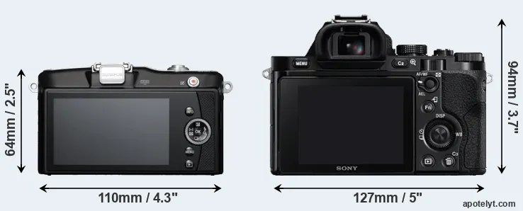 Comparison E-PM1 or A7 rear