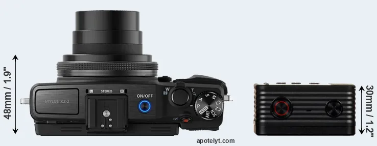 Compare XZ-2 versus RX0 top