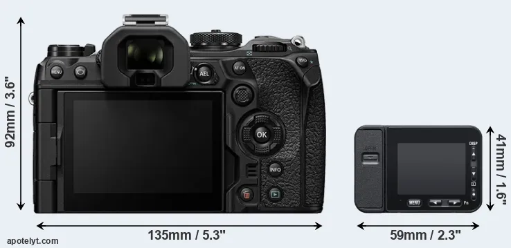 Comparison OM-1 or RX0 II rear