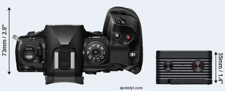 Compare OM-1 versus RX0 II top