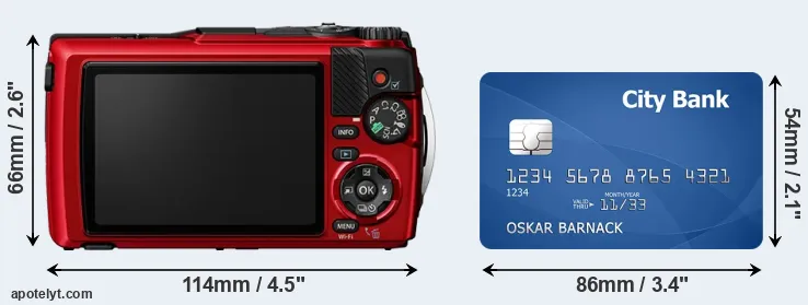 TG-7 and credit card rear side