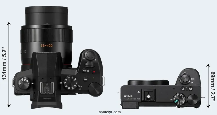 Compare FZ1000 II versus A6600 top
