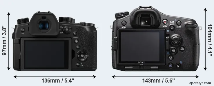 Comparison FZ1000 II or A77 II rear