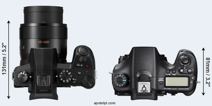 Compare FZ1000 II versus A77 II top