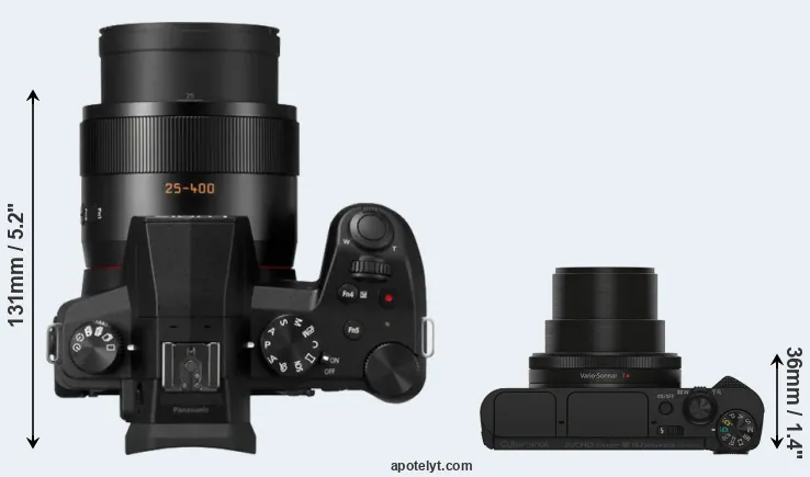 Compare FZ1000 II versus HX90V top