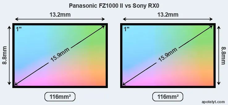Panasonic FZ1000 II and Sony RX0 sensor measures
