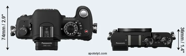 Compare G10 versus GM5 top