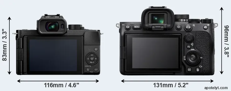 Comparison G110 or A7 IV rear