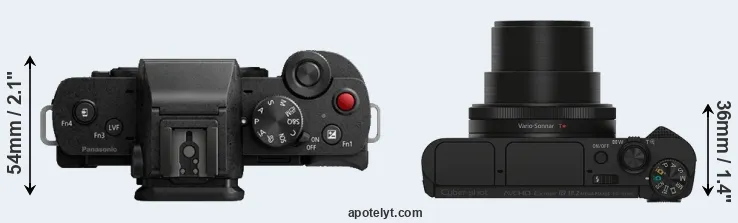 Compare G110 versus HX90V top