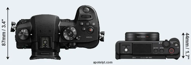 Compare GH5 versus ZV-1 top