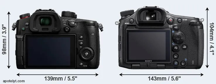 Comparison GH5s or A99 II rear