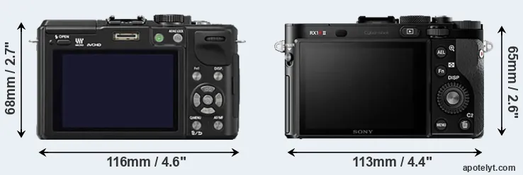 Comparison GX1 or RX1R II rear