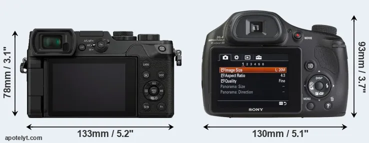 Comparison GX8 or HX350 rear