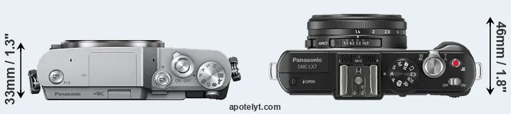 Compare GX850 versus LX7 top