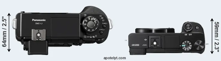 Compare L1 versus A6100 top