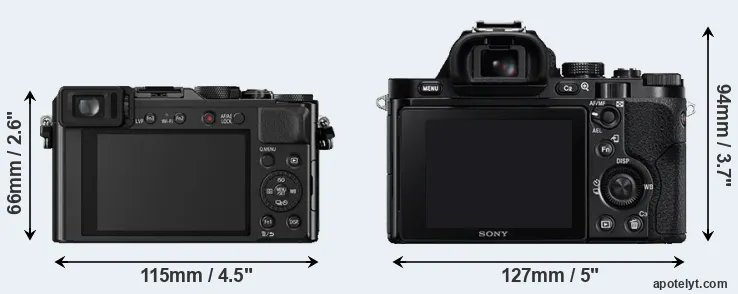 Comparison LX100 or A7 rear