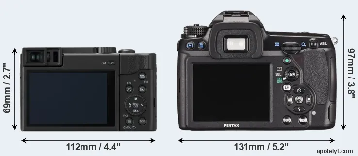 Comparison ZS80 or K-5 II rear