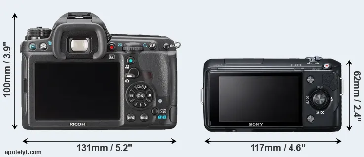 Comparison K-3 or NEX-3 rear