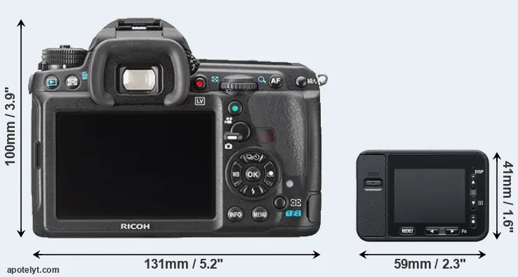 Comparison K-3 or RX0 rear