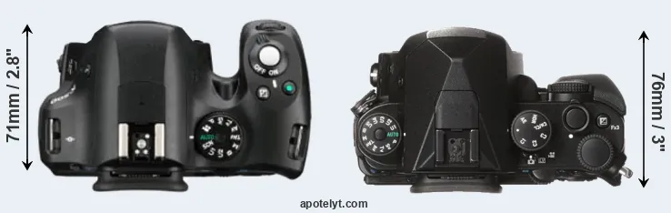 Compare K-500 versus KP top