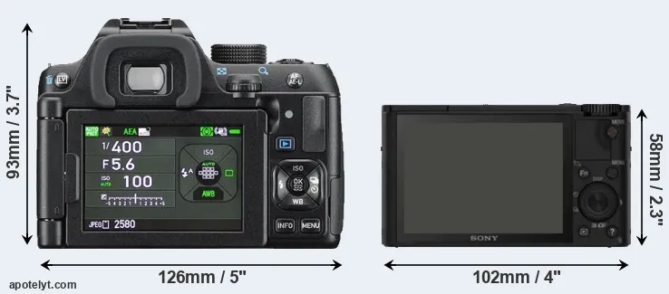 Comparison K-70 or RX100 rear