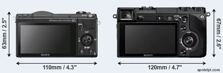 Comparison A5100 or NEX-7 rear