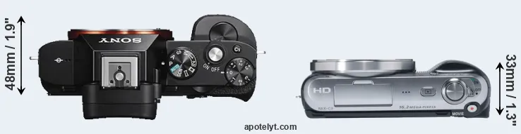Compare A7S versus NEX-C3 top