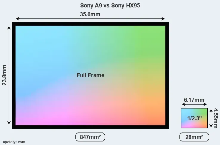 Sony A9 and Sony HX95 sensor measures