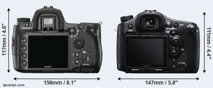 Comparison A900 or A99 rear