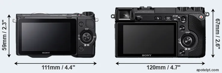Comparison NEX-5R or NEX-7 rear